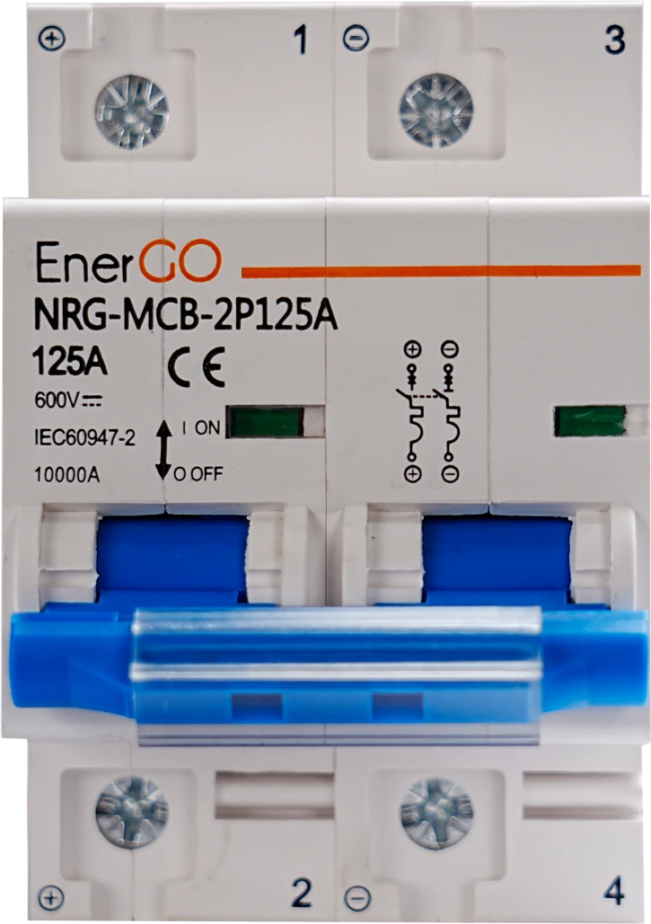 Автоматичний вимикач EnerGo NRG-MCB-2P125A White