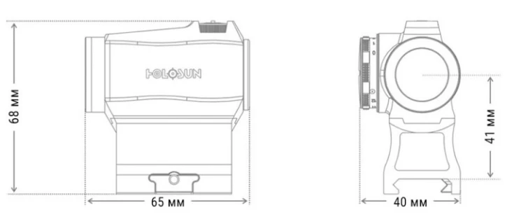 Коллиматорный прицел Holosun Micro Elite HE503R-GD (747024) фото 8