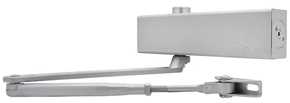 Доводчик дверний Cisa C1610.03.0.97 Professional Plus2 BC STD до 80 кг FIRE сірий (37913)