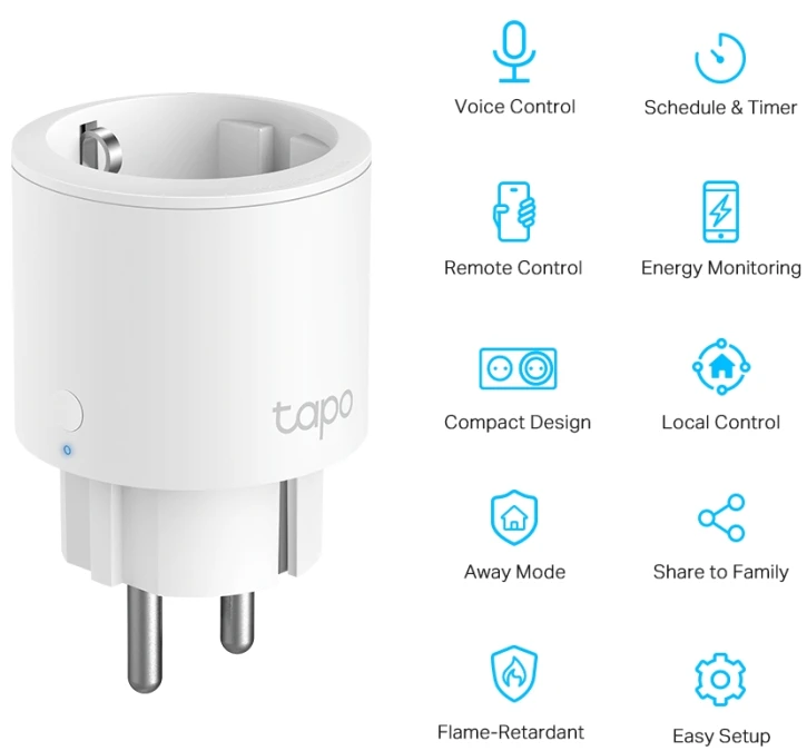 Розумна Wi-Fi розетка TP-Link Tapo P115 (TAPO-P115-1-PACK) фото 2