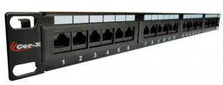 Патч-панель Cor-X 24, Cat.5e, 19", 1U (274786)