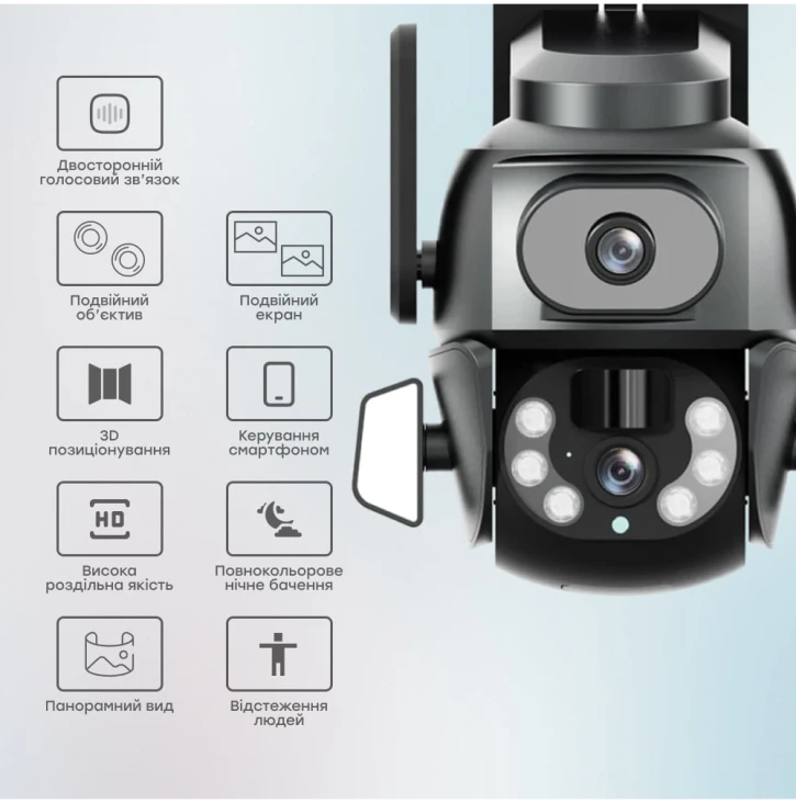 IP-видеокамера Light Vision VLC-9692WI10ZL 4Mp (2*2Mp) (75-00205) фото 9