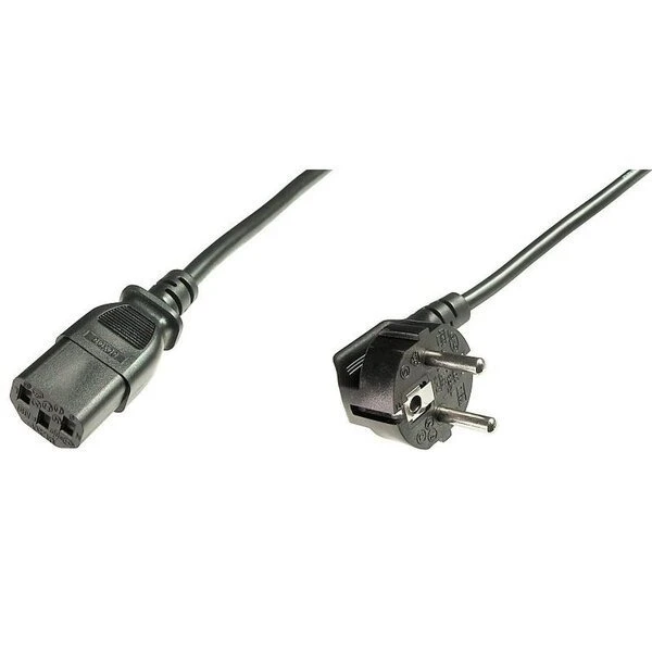 Кабель живлення Digitus Schuko 90 - C13 M/F 2.5 м Black (AK-440100-025-S)