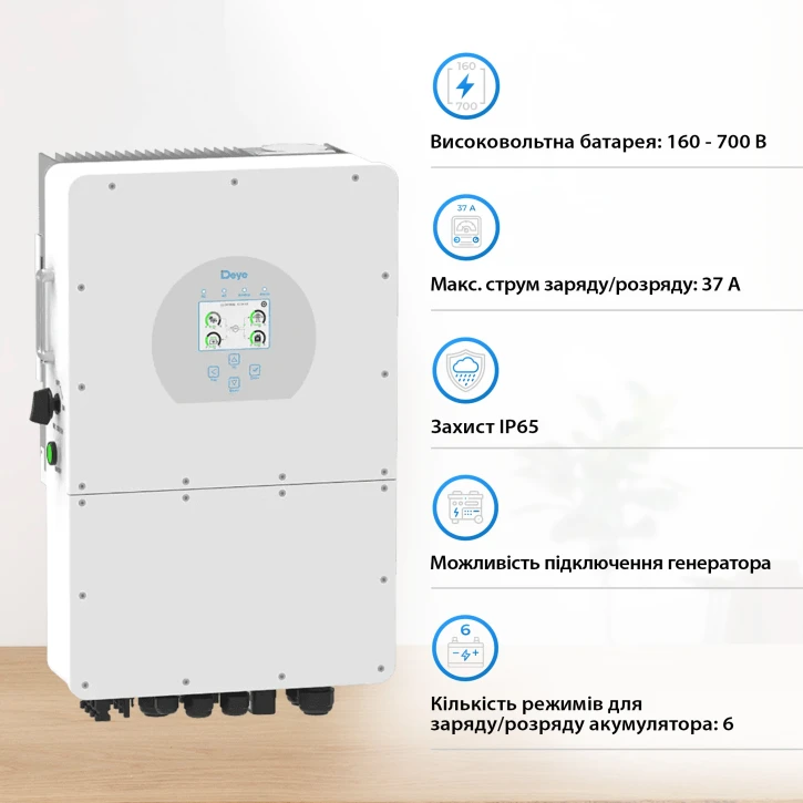 Гибридный инвертор Deye SUN-15K-SG01HP3-EU-AM2 HV (3ф, 15кВт) фото 4