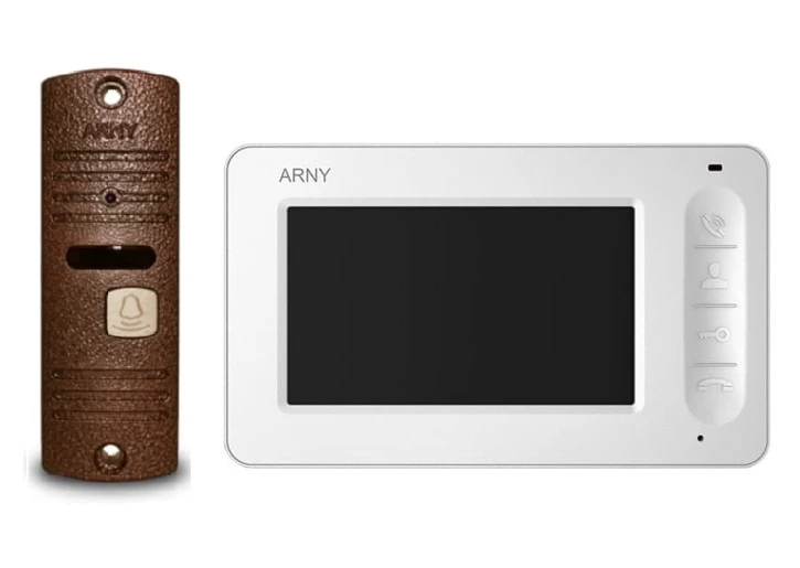 Комплект відеодомофону Arny AVD-4005 White/Copper