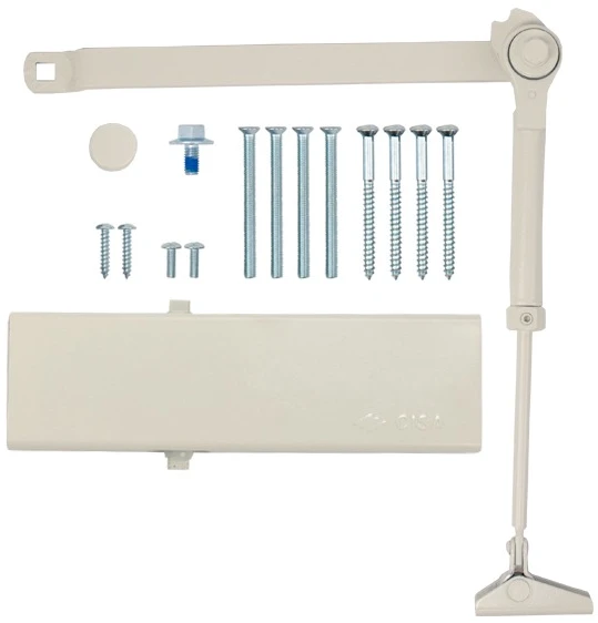 Доводчик дверний Cisa C1511.03.0.45 Professional Plus2 STD HO з фіксацією до 80 кг білий (37906) фото 6