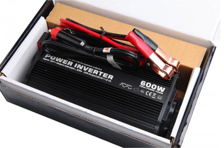 Инвертор напряжения Carspa-600-122 (600Вт), 12/220V, с аппроксимированной синусоидой фото 5