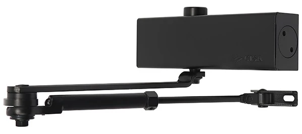 Доводчик дверной Cisa C1611.05.0.90 Professional Plus2 BC STD HO с фиксацией до 120 кг черный (37924)