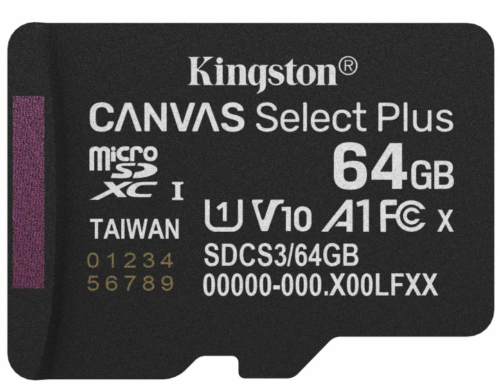 Карта пам'яті Kingston MicroSDXC 64GB UHS-I Class 10 (SDCS3/64GBSP)