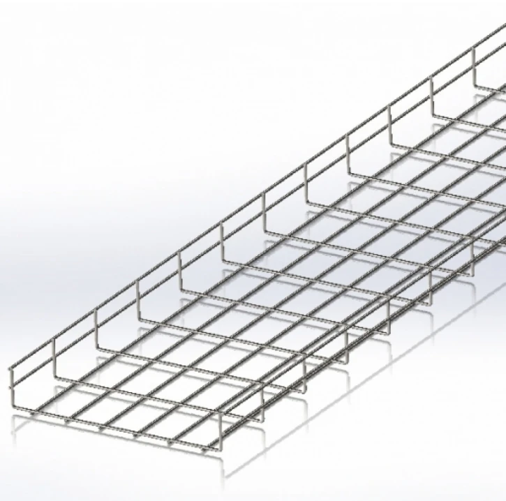 Лоток сітчастий CMS WBC 300х50 мм дріт Ø4 мм, білий цинк, 2,5м (CMS-WBC4-30050Z)