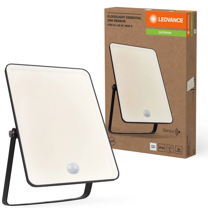 Прожектор LED Ledvance Floodlight Essential Sensor 50Вт, 4000K (4058075768390)