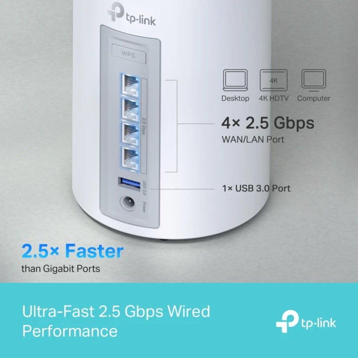 Mesh Wi-Fi система TP-Link Deco BE65 BE11000 (DECO-BE65-2-PACK