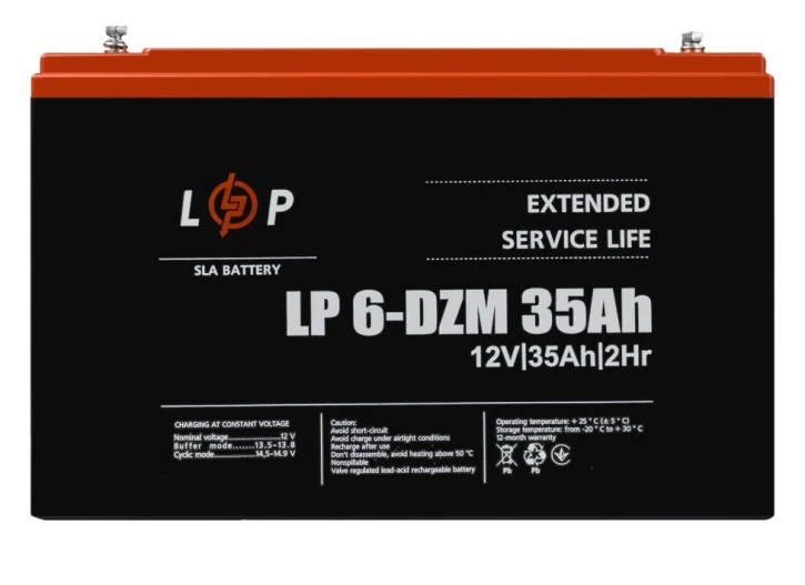 Тяговый свинцово-кислотный аккумулятор LogicPower 6-DZM-35 Ah (9335)