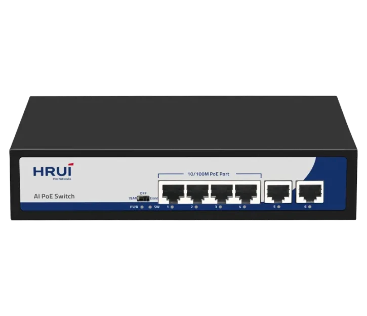 POE комутатор HongRui HR902-AF-42N 6-ти портовий фото 2