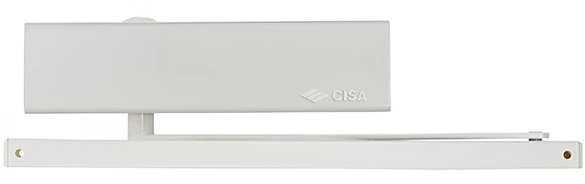 Доводчик дверний Cisa D5210.03.0.45 BC SLD HO з фіксацією до 80 кг білий (39991) фото 2