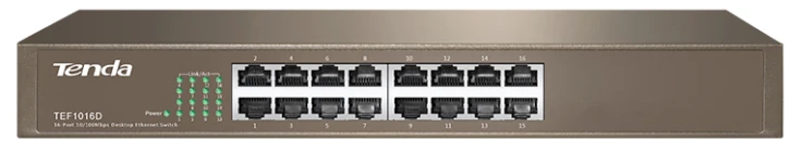 Комутатор Tenda TEF1016D