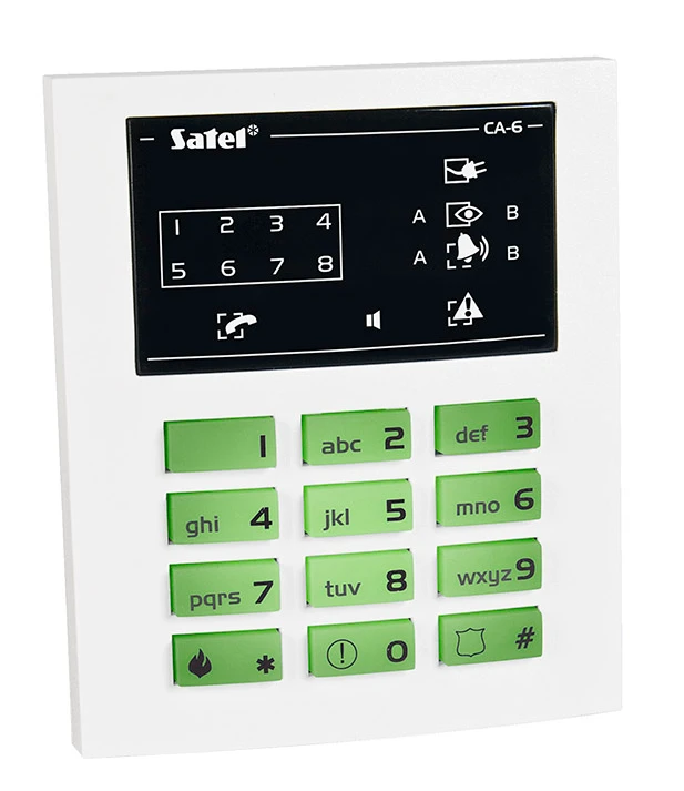 Провідна світлодіодна клавіатура Satel СА-6 KLED-S