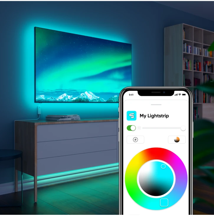 Світлодіодна стрічка Nanoleaf Essentials Lightstrip Starter Kit Apple Homekit - 2 метри (NL55-0002LS-2M) фото 4