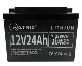 Акумулятор MATRIX 12V 24Ah LiFePO4 (MLR 1224)