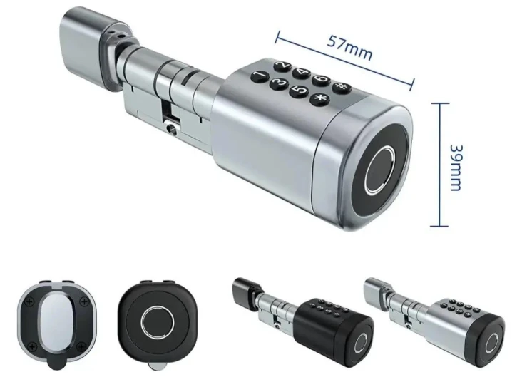 Умный биометрический замок Copy SEVEN LOCK SL-7774BF (35-90 мм) Silver (SL7774BFb90) фото 9