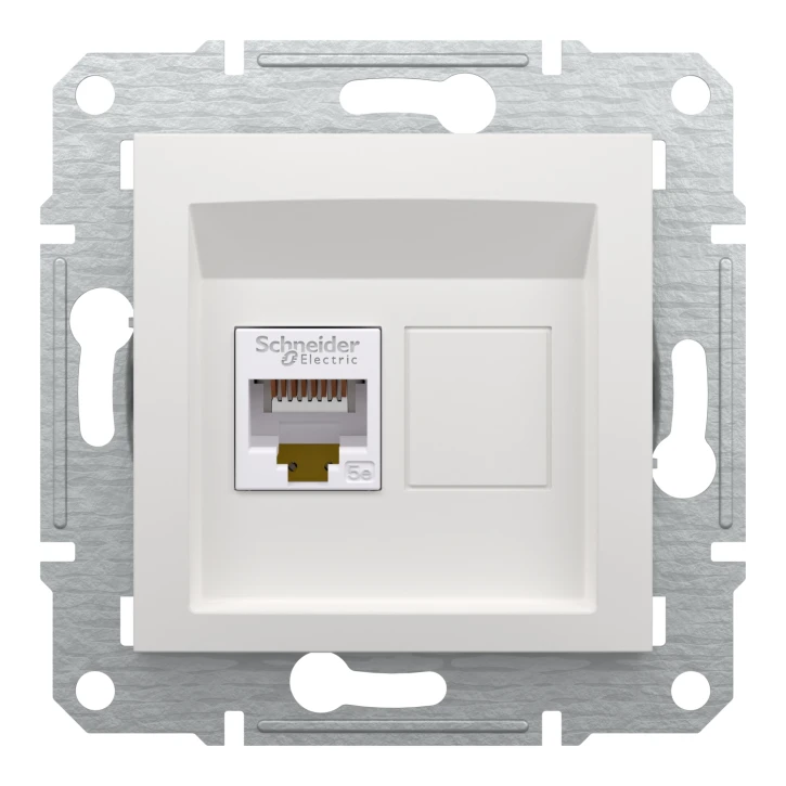 Розетка Schneider Electric EPH4370121 Asfora RJ45, Cat.5е, UTP White