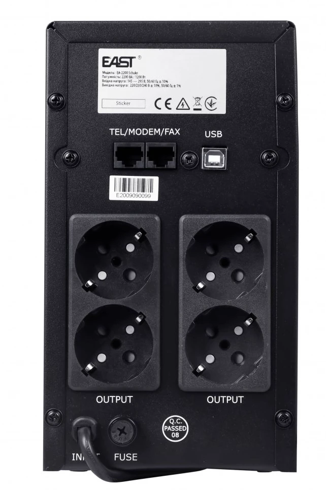 ИБП East 2200VA/1200W USB 4 Schuko (EA-2200U4SH) фото 3
