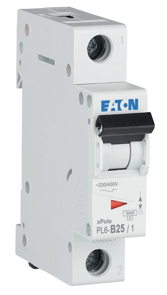 Автоматичний вимикач Eaton PL6-B25/1 (1P, В, 25 А, 6 кА) White (286523) фото 3