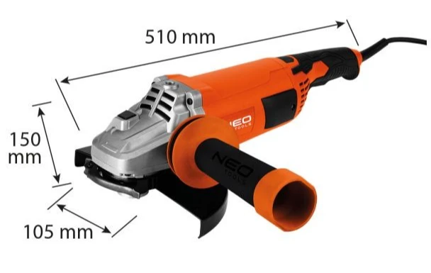 Угловая шлифмашина (болгарка) Neo Tools 3000 Вт, 230 мм (04-715) фото 2