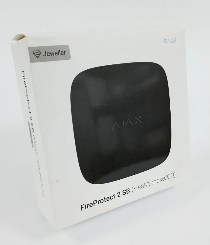 (Уценка) Беспроводной датчик дыма, температуры и угарного газа Ajax FireProtect 2 SB (Heat/Smoke/CO) (8EU) Black