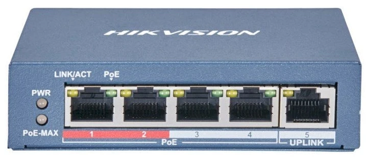 Комутатор Hikvision DS-3E0105P-E(B)