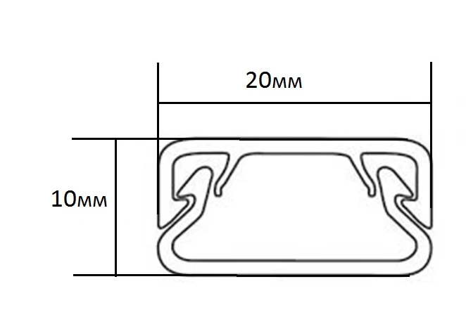 Кабель-канал 220 ТМ 20х10 мм білий фото 2