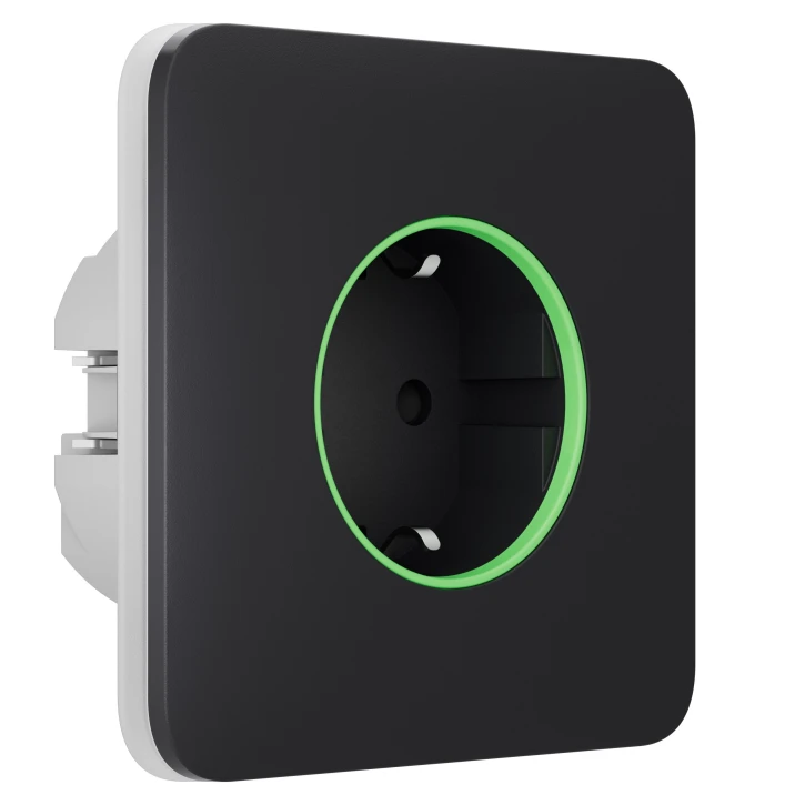 Умная встроенная розетка с функцией мониторинга потребления электроэнергии Ajax Outlet [type F] Jeweller Graphite фото 2
