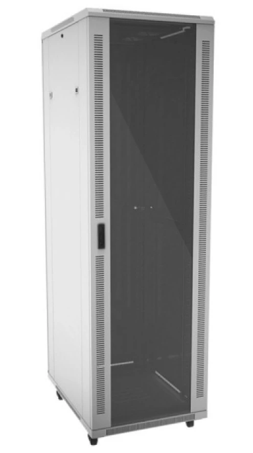 Шафа підлогова Adtek DE- 19" 42U-600-1000 сіра (DE-42U-600-1000-G)