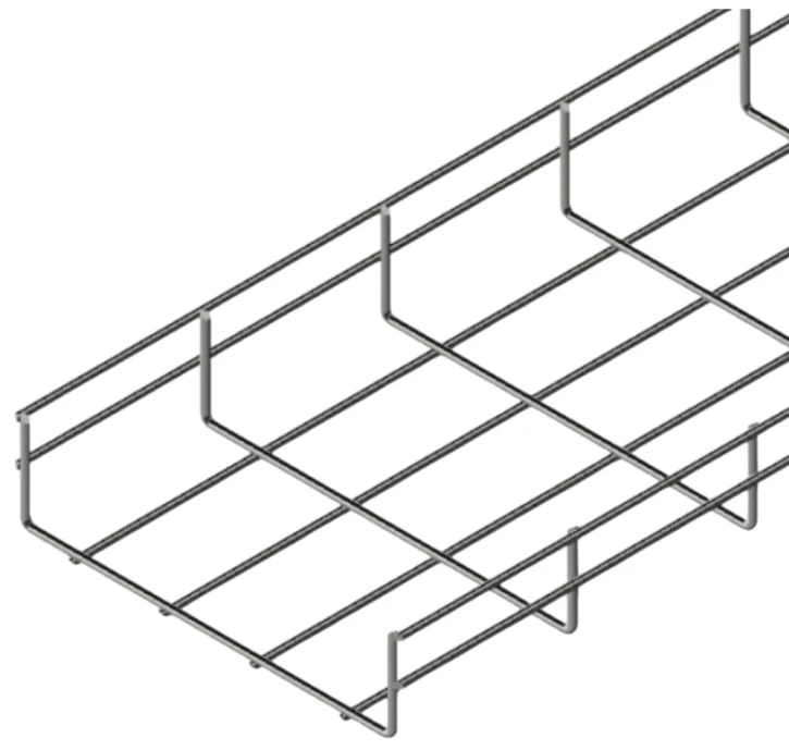 Лоток сітчастий CMS WBC 200х50 мм дріт Ø4 мм, білий цинк, 2,5м (CMS-WBC4-20050Z)