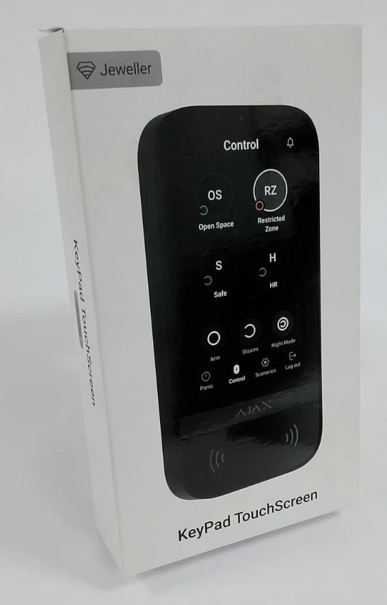 (Уцінка) Бездротова клавіатура з сенсорним екраном Ajax KeyPad TouchScreen Black