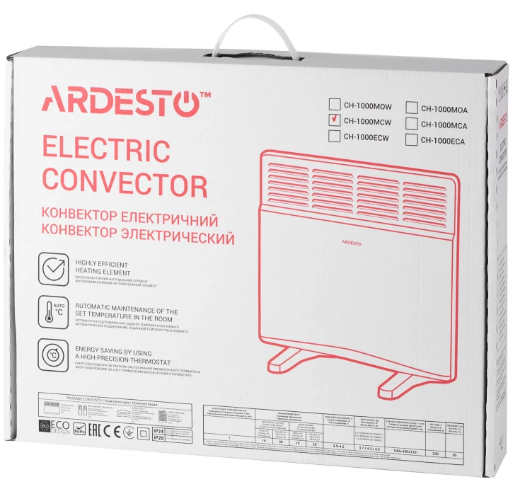 Конвектор Ardesto CH-1000MCW фото 8