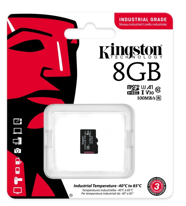 Карта памяти Kingston 8GB microSDHC class 10 UHS-I V30 A1 (SDCIT2/8GBSP) фото 3