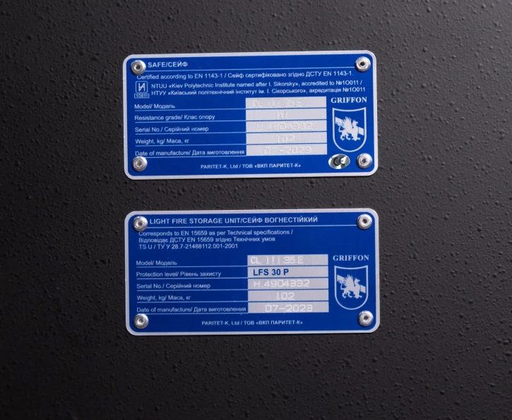 Сейф вогнезламостійкий Griffon CL III.35.E BLACK фото 9