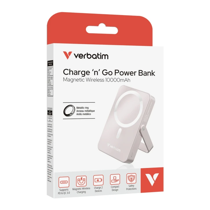 УМБ Verbatim Charge 'n' Go Power Bank with Stand 10000mAh (32267) фото 3