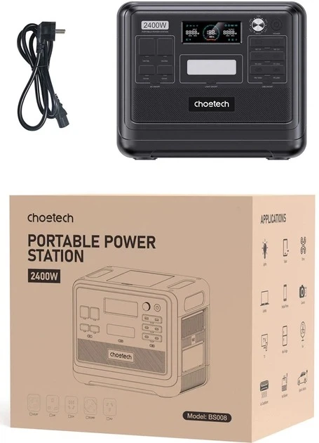 Зарядна станція Choetech BS008 (2400 Вт, 2048 Вт⋅год) фото 5
