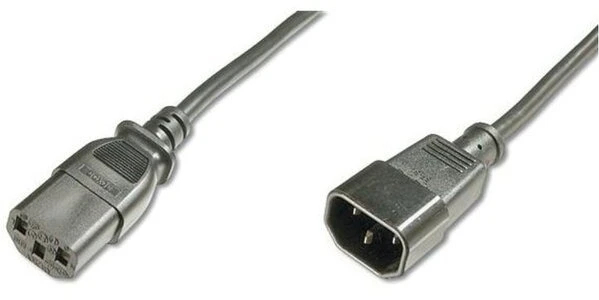 Кабель питания Digitus C14/M - C13/F 1.8м Black (AK-440201-018-S)