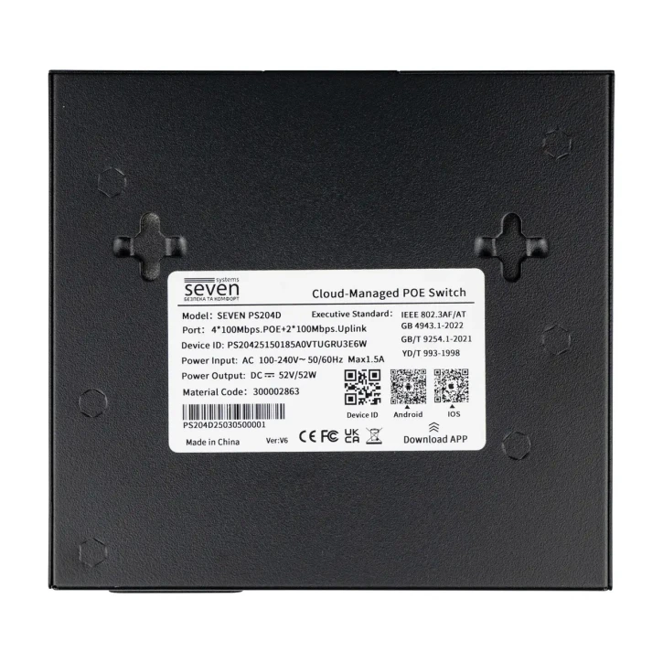 PoE комутатор SEVEN PS204D фото 7