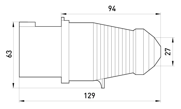 Силова вилка переносна E.Next e.plug.pro.5.16 (5п, 380В, 16А) (p011007) фото 2