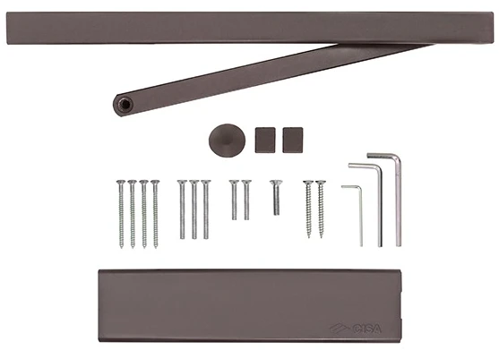 Доводчик дверной Cisa D5210.03.0.88 BC SLD HO с фиксацией до 80 кг коричневый (39992) фото 7