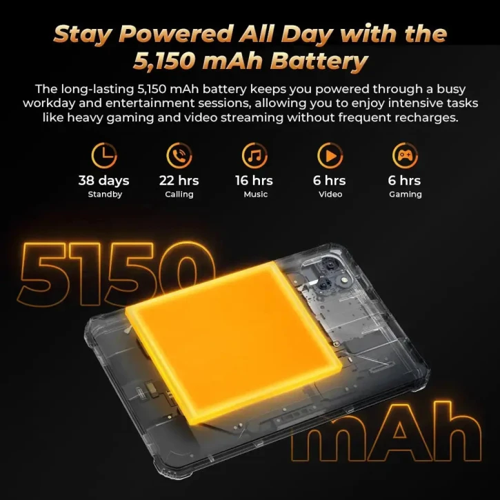 Планшет Oukitel RT3pro LTE 4/128GB Orange (RT3pro_Orange) фото 5