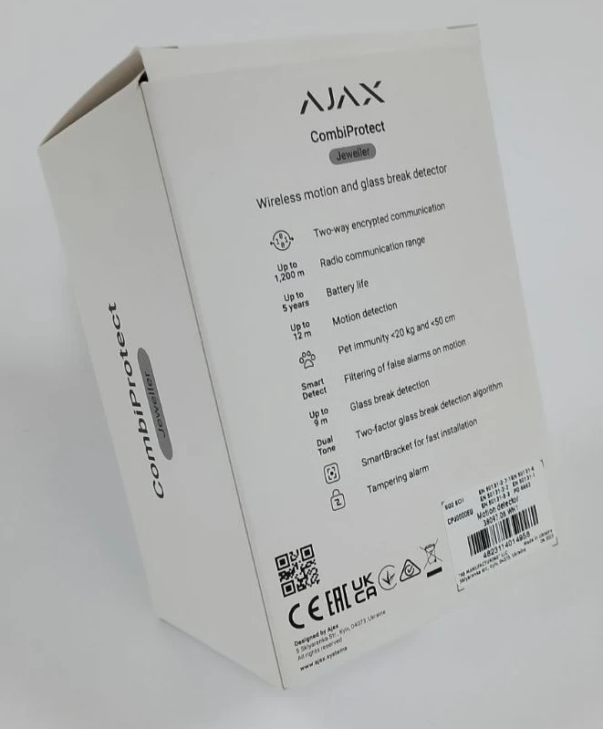 (Уценка) Беспроводной датчик движения и разбиения Ajax CombiProtect White фото 2