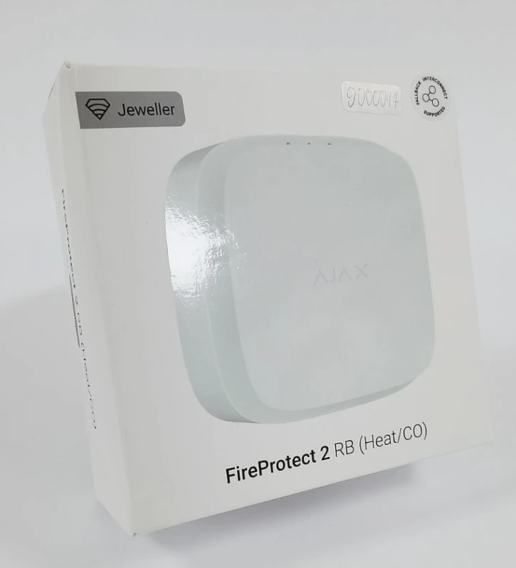 (Уценка) Беспроводной датчик температуры и угарного газа Ajax FireProtect 2 RB (Heat/CO) White