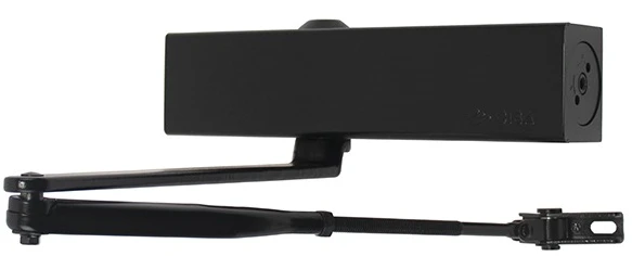 Доводчик дверной Cisa C1511.03.0.90 Professional Plus2 STD HO с фиксацией до 80 кг черный (37908)