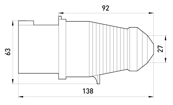 Силовая вилка переносная E.Next e.plug.pro.3.32 (3п, 230В, 32А) (p011002) фото 2