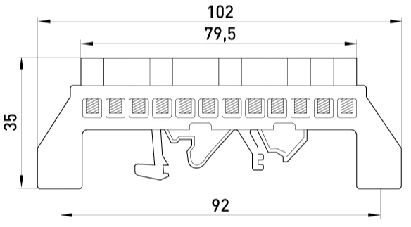 Шина нульова E.Next e.bsi.pro.2.12 в ізольованому корпусі Blue (p0650014) фото 2